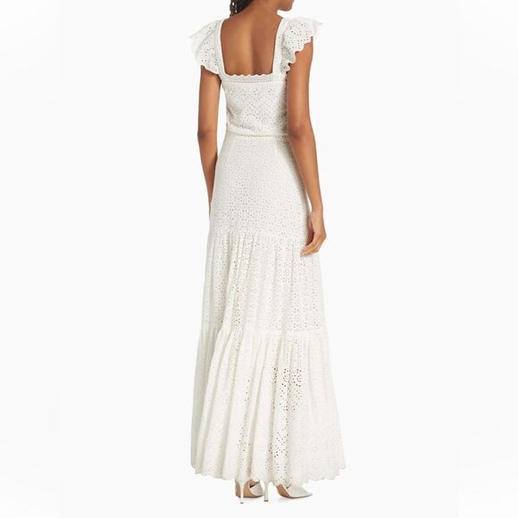 Veronica Beard Aislin Eyelet Tiered Maxi Dress - Picture 2 of 10
